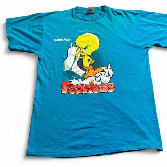 Vintage 1996 tweety bird looney tunes fearless tshirt size XL - Picture 1 of 4
